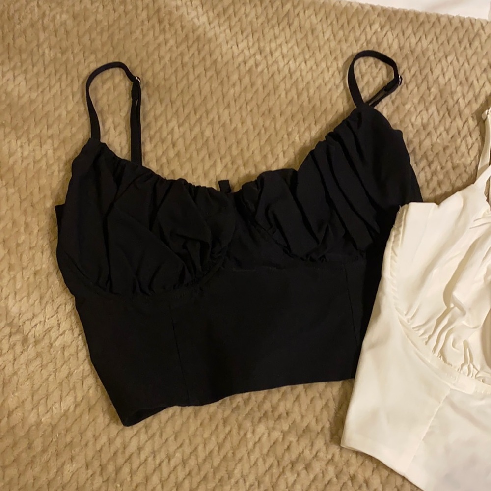 SHEIN crop top bundle in black and white